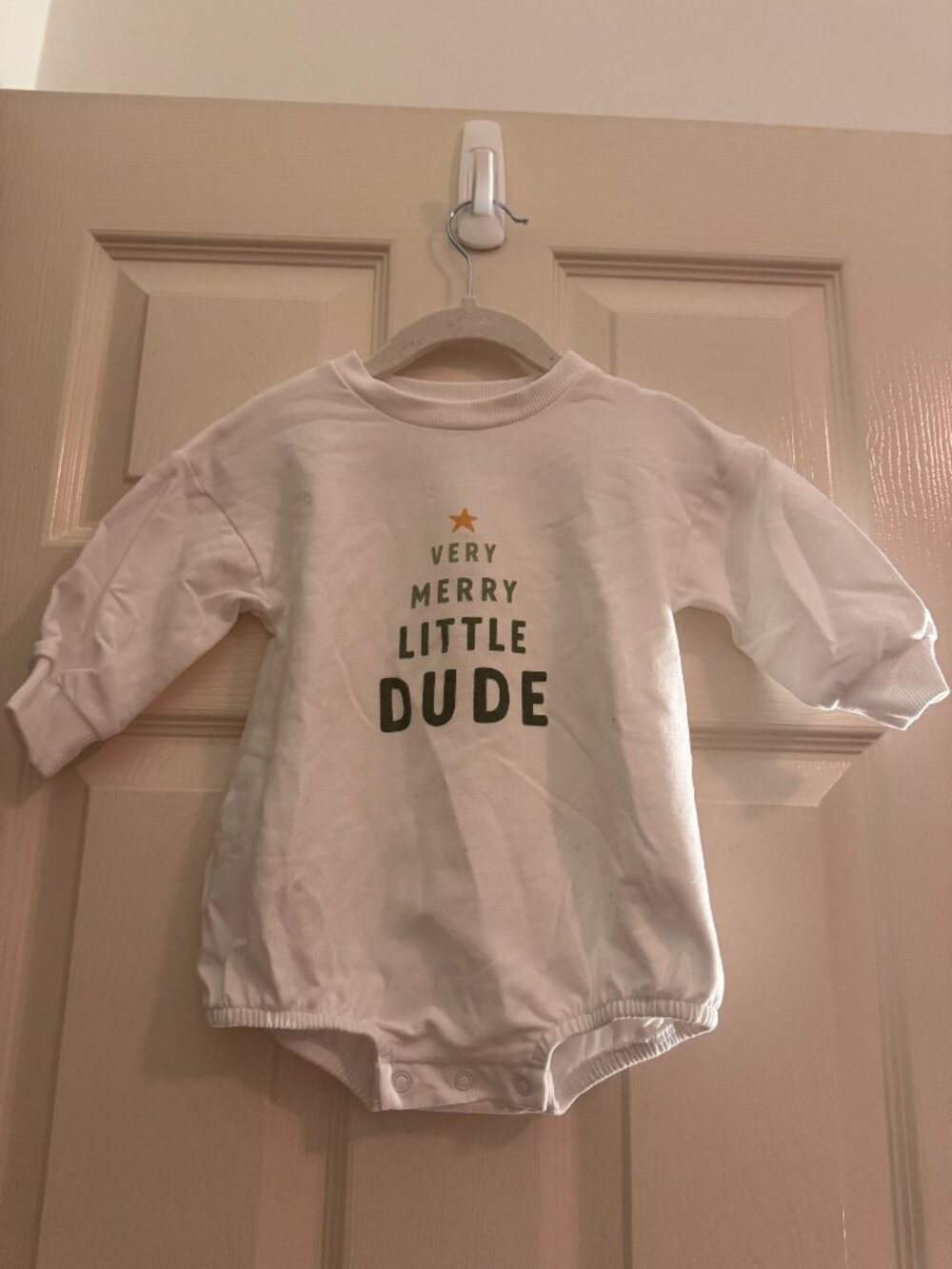 Caden Lane Holiday Christmas Bubble Sweatshirt Romper (12-18 months)